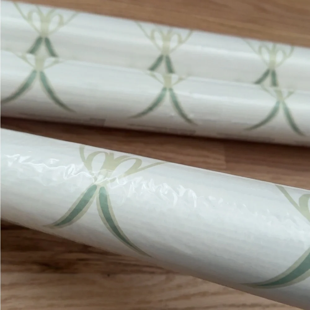 NEW 3 Rolls Scandinavia Pia Bergvall Lunden‎ Green Bows Wallpaper